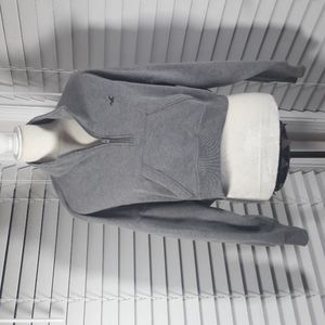 Hollister 3/4 zip crop sweatshirt